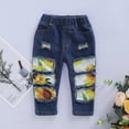 thumbnail image 7 of NZRVAWS Baby Girls Winter Outfits Solid Color Tops 12 Months Baby Girls Ripped Jeans Pants 18 Months Baby Girls Headband 3PCS Winter Clothes Set,Yellow, 7 of 7