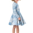 thumbnail image 2 of FKELYI Aged 9-10 T Long Sleeve Dresses Durable Christmas Snowflake Swing Twirl Skater Dress Lightweight Dress Up Clothes for Little Girls, 2 of 4