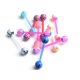 thumbnail image 2 of 5 uds flexible uv silicona lengua pezón barra anillo barra piercing cuerpo joyería, 2 of 4