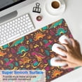 thumbnail image 4 of Long Mouse Pads for Desk,Colorful Dinosaurs Abstract Shapes Desk Mats on Top Of Desks, Desk Mouse Pad Extra Large with 3mm Non-Slip Base and Stitched Edge for Gaming,Work,Home 35.4"x15.7", 4 of 5