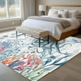 thumbnail image 4 of 6'x9' Area Rugs, Coastal Octopus Indoor Outdoor Area Rug for Living Room Bedroom, Summer Beach Nautical Ocean Coral Seahorse Washable Bathroom Rugs Kitchen Floor Carpet Mats Home Decor Aesthetic, 4 of 8