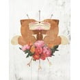thumbnail image 2 of Villa, Mlli 26x32 Gold Ornate Wood Framed with Double Matting Museum Art Print Titled - Fox Arrow Flowers, 2 of 4