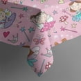 thumbnail image 5 of Pink Fairy Princess Pattern Square Tablecloth,Waterproof Square Table Cover,Wipeable Spillproof Washable Table Cover for Home Kitchen Party Decor 52"x52"(132x132cm), 5 of 6
