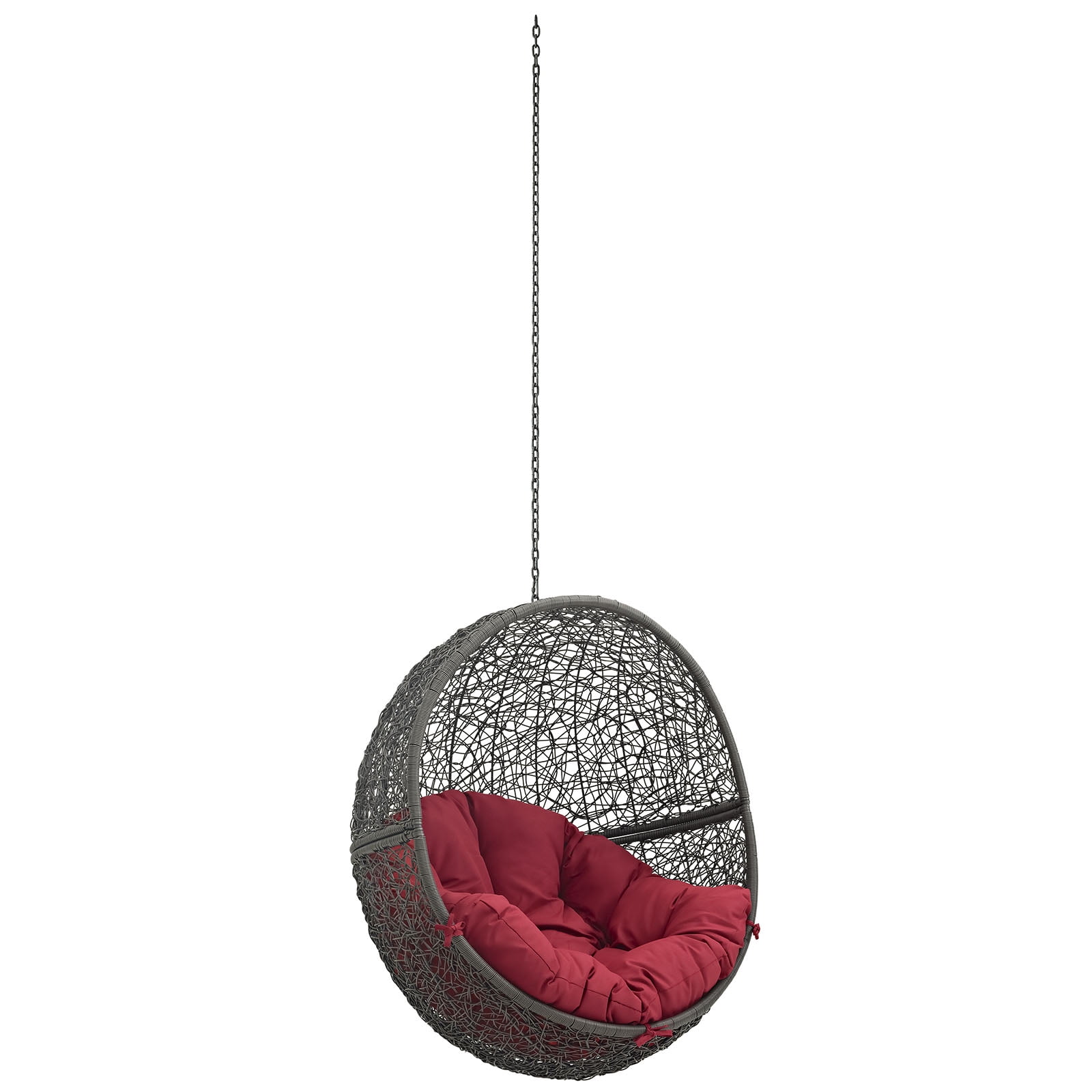 Modern Contemporary Urban Design Outdoor Patio Balcony Swing Chair, Red