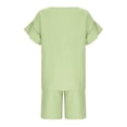 thumbnail image 3 of Grblisyd Girls Short Sets Cute Ruffle Short Sleeve T Shirts and Drawstring Elastic Waist Biker Shorts Fashion Set Ages 2-12 Years, 3 of 5