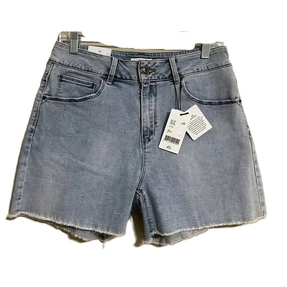 A loves A women's light wash high rise cut off blue jean shorts, Size 24, Light Blue