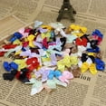 thumbnail image 3 of Lazos de cinta de satén ruban de colores mezclados, lazo de 25mm, lazo de mano, lazos pequeños para manualidades, accesorios de costura para álbum de recortes de Navidad, 50/100 Uds., 3 of 4