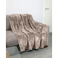 thumbnail image 6 of Lux Decor Collection Soft Throw Blanket for Couch & Bed - Breathable Decorative Fleece Blanket - Super Soft, Fuzzy, Cozy - Plush Microfiber Blankets (50x60, Camel), 6 of 8