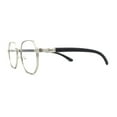 thumbnail image 3 of 90s Retro OG Rapper Luxury Art Deco Rectangle Fashion Glasses Silver Black, 3 of 4