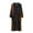 Yellow, variant on Men's Soft Robe Cotton Vintage Kaftan Long Lightweight Boho Cool Nightshirt House Coat 3/4 Sleeve Yellow Large
