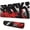 Red And Black-15, variant on Gaming Mouse Pad in Black Red - Large 31.5x11.8 inch Keyboard Mat with Non-Slip Base and Stitched Edges for Enhanced Game Control