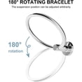 thumbnail image 4 of YISITIAN Stainless Steel Towel Ring, Heavy Duty Wall Mounted Hand Towel Holder for Bathroom, Finish Rustproof Bathroom Accessory, Easy Install Modern Towel Hanger(Mirror-silver) AZ1014-4625, 4 of 7
