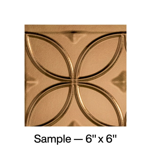 FASÄDE Rings Decorative Vinyl Backsplash Panel in Antique Bronze (6X6 Inch Sample)