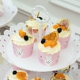 thumbnail image 6 of Clearance Fruit Plate under $10,2 Pcs 3 Tier Cupcake Stand Fruit Plate Cakes For Wedding Home Birthday Tea Party Serving Platter(White), 6 of 6