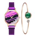 thumbnail image 1 of Juxiaoshou Femmes Montre-Bracelet en Acier Inoxydable Casual Robe Cristal de Poignet, 1 of 1