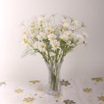 thumbnail image 1 of Flor de margarita artificial, flor de gerbera artificial, arreglo floral de manzanilla, simulación de flor de seda de crisantemo holandés pequeña flor de margarita (blanco) JM, 1 of 2