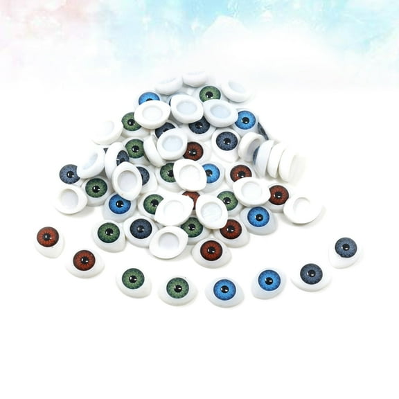 PBPBOX 60Pcs Plastic Eyeballs for Crafts DIY Realistic Glass Eyeballs Handmade Projects