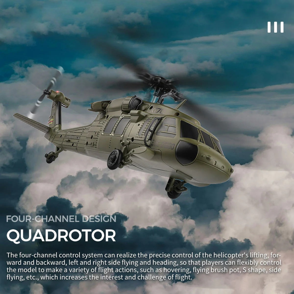WL K170 RC Helicopter, 1:28 Scale BK Hawk UH-60L 4CH Flybarless Remote Control Helicopter Model with Brushless Motor & Altitude Hold , for Adults & Beginners