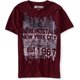 thumbnail image 1 of Aeropostale - Camiseta gráfica para hombre, diseño de ciudad subterránea, color rojo, talla XS Aeropostale Camiseta gráfica, 1 of 1