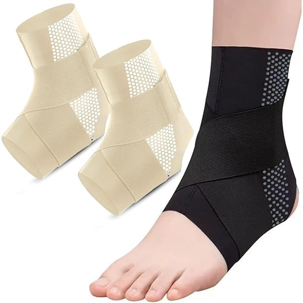 wonima11 Ankle Guard - Ankleguard Active Ankle Brace, Compression Ankles Support Brace for Kids Youth & Adult (XL (women 10-15 / men 8-14),Beige - TWO PACK)