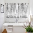 thumbnail image 2 of Contemporary Grey Tree Kitchen Curtains Short 45 Inch Length, Abstract Art Oil Paiting Grommet Top Bedroom Living Room Curtains, Light Filtering Cafe Curtain Drapes 2 Panels Set 84''x45'', 2 of 3