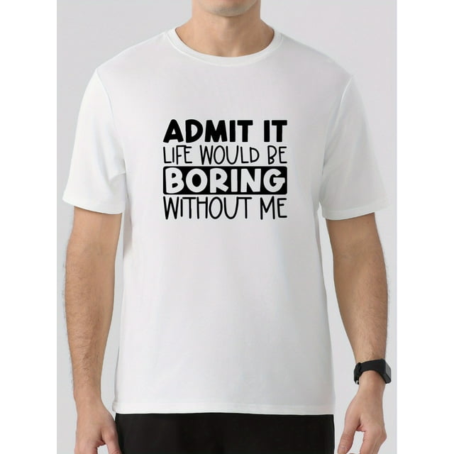 Men's Casual Short-Sleeve T-Shirt with Creative Cartoon Print - Round Neck, Machine Washable - Perfect for Summer