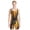 Gold/Black, variant on Adoretex Women's One Piece Bathing Suits, Boyleg Unitard Swimsuit for Water Aerobics, Fitness or Lap Swimming (FU002) - Blue/Black - S