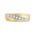 thumbnail image 2 of FB Jewels 10kt Yellow Gold Mens Round Diamond Wedding Band Ring 1/4 Cttw .5 Size 10.5, 2 of 4