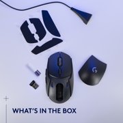 Logitech G309 Lightspeed Wireless Gaming Mouse, Lightweight, LIGHTFORCE Hybrid Switches, Hero 25K Sensor, 86g & 300+ hr Battery Life with AA Battery, 6 Programmable Buttons, PC & Mac - Black