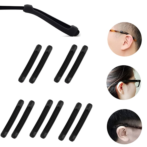HBMYN Eyeglass Temple Tips Sleeve Retainer Pairs Soft Silicone Ear Cushions Non-Slip