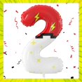 thumbnail image 1 of Globos con números JUANBUDONG, 40 cm, diseño rojo y blanco de dibujos animados, 1 of 6