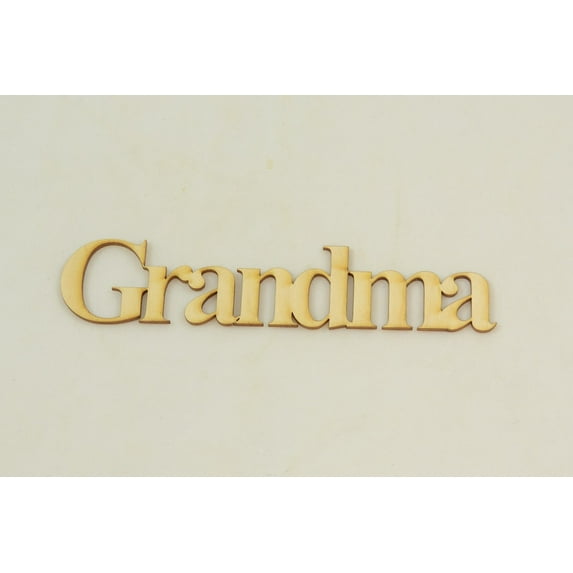 1 Pc, 3/8" X 1.5" Bold & Matte Black Welded Word Grandma For Home & Events Decor