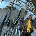thumbnail image 4 of HUASHENG Halloween Hanging Skeleton & Decor Light Up With Glowing For Outdoor Yard Porch Scene Decoration Set, 4 of 5