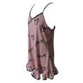 thumbnail image 7 of Women's Sleepwear Custom Label Rope Casual Pyjama Letter Milk Silk Nightgowns Pretty Ruffles Night Dress, 7 of 7