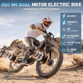 thumbnail image 7 of FREESKY Dual Motor 60V 30Ah LG Battery 120Mile 260NM Electric Mountain Bike for Adults, Full Suspension,26" Fat Tire All Terrain,Off-Road Ebike, 7 of 7