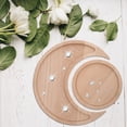 thumbnail image 3 of Miangastore Exquisite Moon and Sun Design Jewelry Plate for Home Decor Made of Plastic Light Brown 2pcs, 3 of 9