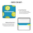 thumbnail image 4 of Uemuo Ball Tennis Tissue Box Cover Holder, Square with Bottom Belt - PVC Leather Decorative Organizer for Tabletop, Bathroom, Car, Office, 4 of 8