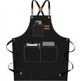 thumbnail image 1 of JJKBVCLO Chef Aprons For Men Women With Large Pockets Canvas Back Heavy Duty Adjustable Work Apron, 1 of 1