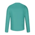 thumbnail image 5 of YUGYXL Mens Long Sleeve Tee Shirts Athletic Round Neck Pullover Tops Casual Solid Color Soft Basic T-Shirt Fishing Hiking Gym Mint Green XL, 5 of 5
