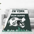 thumbnail image 6 of Custom New York 2 Blanket Personalized Throw Blankets Name and Number for Men Women Boy Football Style Decor Gifts, 6 of 6