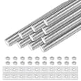 thumbnail image 1 of Uxcell 10-Set Varilla Roscada Completamente, M5x40mm Barra de Rosca de Mano Derecha de Acero Inoxidable con Tuercas y Arandelas, 1 of 7