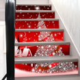 thumbnail image 1 of Christmas 3d Stair Sticker, Pvc Waterproof Decorative Stickers(6pcs, Red) Riilq, 1 of 5