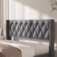 thumbnail image 3 of Better Home Products Amelia 4-Drawer Velvet Full Size Platform Bed in Gray, 3 of 7
