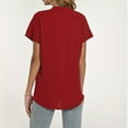 thumbnail image 6 of Linen V-Neck T-Shirt - Women's 2025 Summer Casual Short Sleeve Top, Breathable Loose Fit Tunic Blouse, Baberdicy Womens Summer Tops 2025 V Neck Short | 1PC Women's Basic Top, 6 of 6