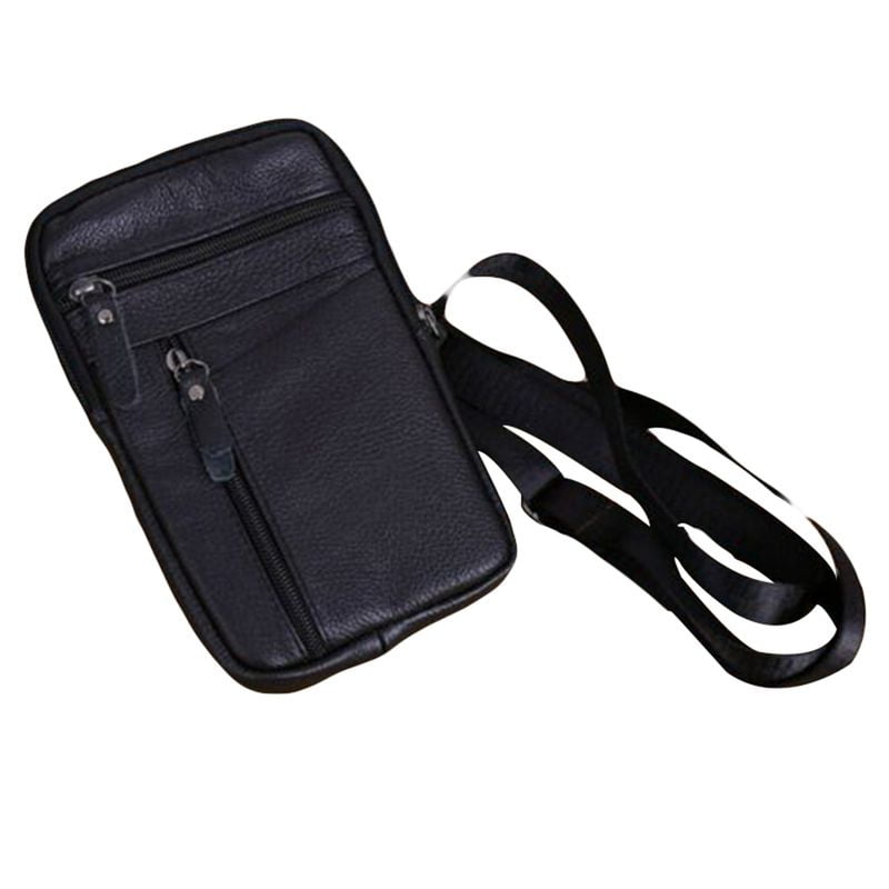 Leather Men's Small Flight Bag Black - The Leather Mob