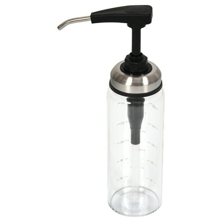 

Sauce Pump Dispenser with Glass Leakproof Kitchen Condiment Dispenser for Ketchup Mustard Mayo