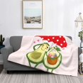 thumbnail image 2 of Balery Avocado Lovers Wearing Umbrella Manta de Franela con Dibujo, Lujo Ultra Suave y Cálido, Antipelusa y Resistente a las Arrugas para Cama, Sofá, Camping -50"x40", 2 of 6
