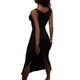 thumbnail image 5 of VISgogo Vestido sin mangas para mujer con abertura Color sólido Slim Fit Verano Casual Sin mangas Vestido de fiesta Streetwear VISgogo  moda, 5 of 7