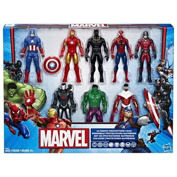 Lot de 14 grandes figurines d'action de super-héros ultimes – Modèles de  collection de 16,5 cm de haut, ensemble de super héros exclusifs, jouet de