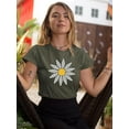 thumbnail image 2 of Smartprints Cute Daisy Flower Art T-Shirt Women -Image by Shutterstock, Female Large, 2 of 4